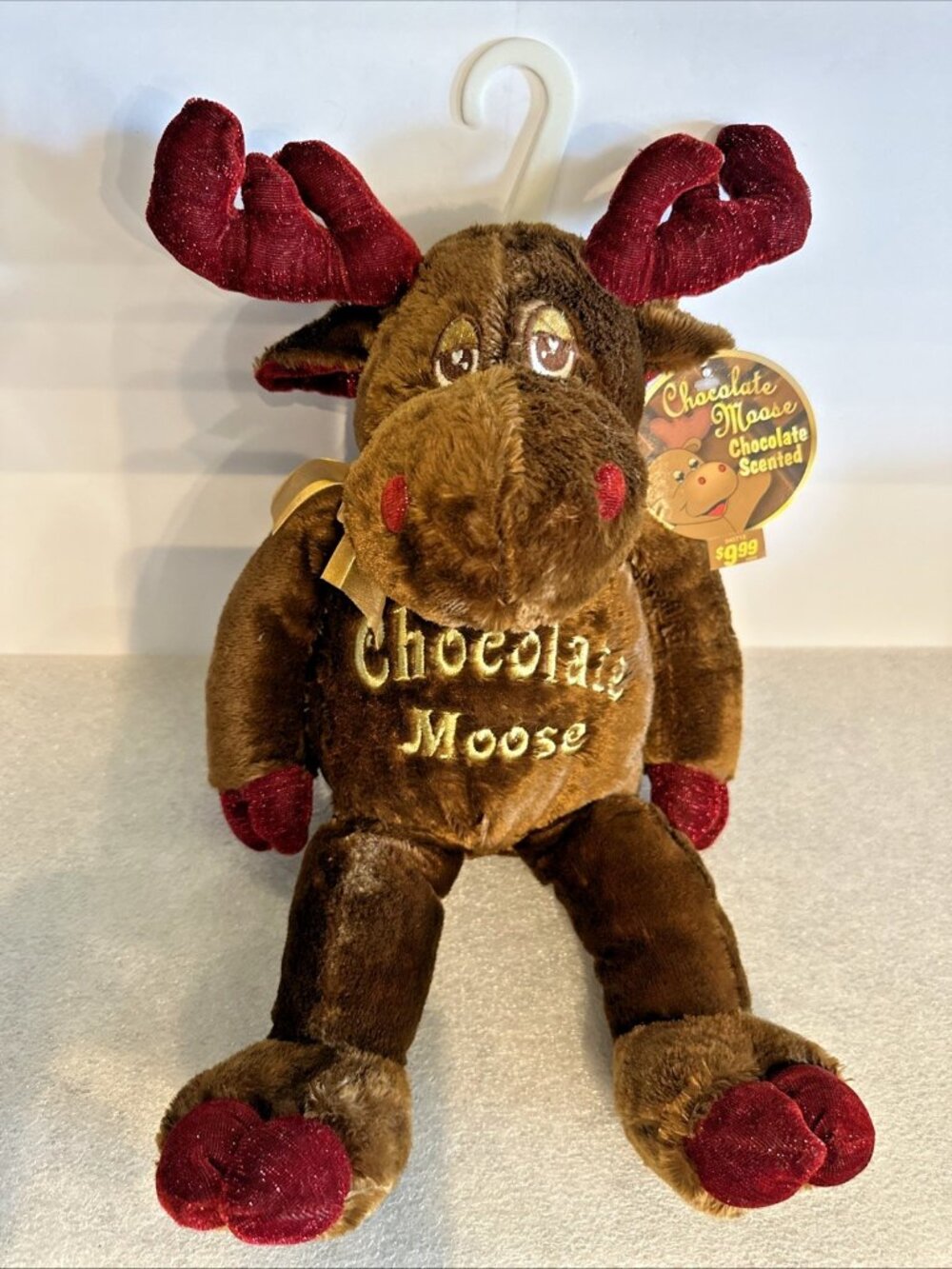 Dan Dee Chocolate Moose Soft Stuffed Christmas Plush 19" Rare VTG New With Tags